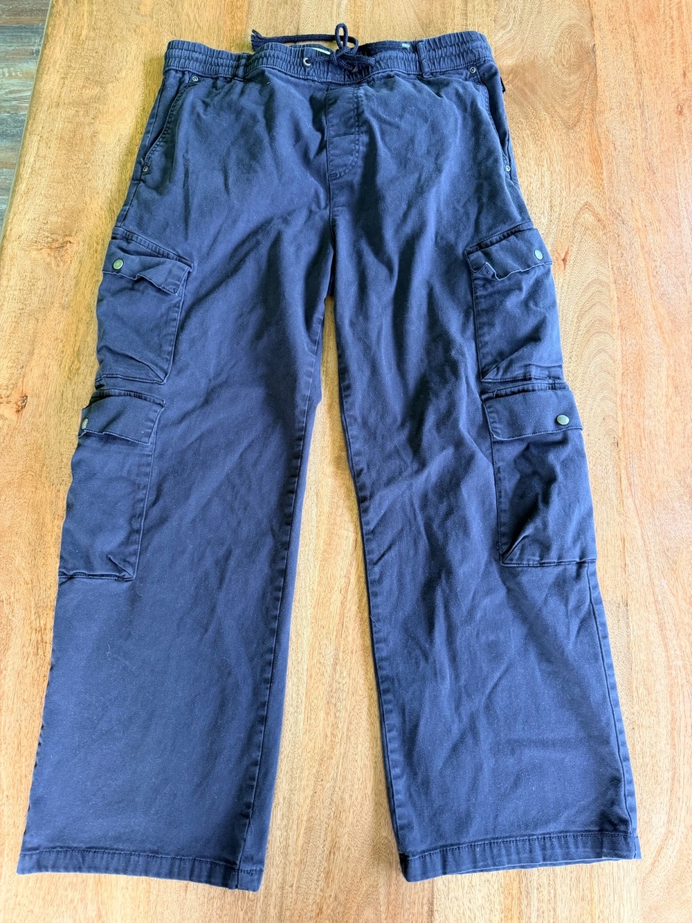PacSun Black Extreme Baggy Cargo Pants with Drawstring Waist